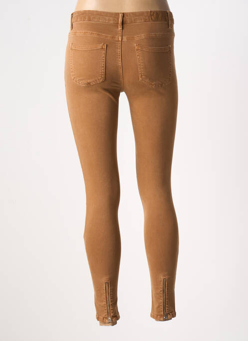 Jeans coupe slim marron MELLY & CO pour femme