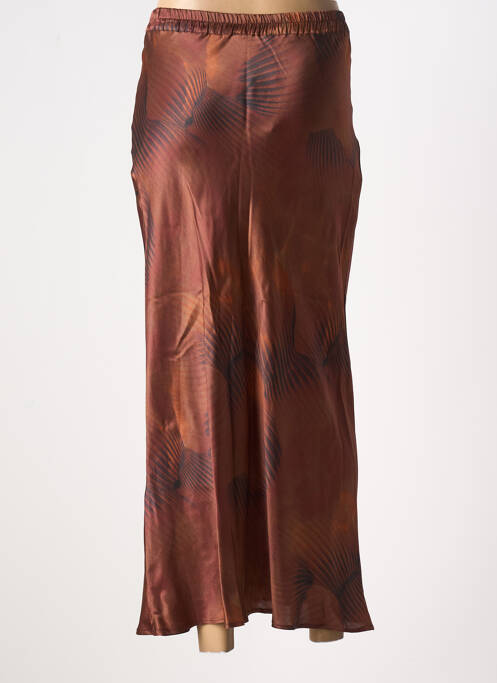 Jupe longue marron LAUREN VIDAL pour femme