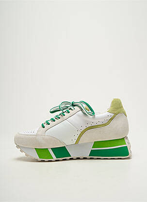 Baskets bout rond talon de 4 à 6cm vert NATHAN-BAUME femme