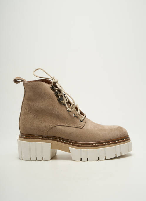 Bottines/boots nubuck talon de 4 à 6cm beige SEMERDJIAN femme