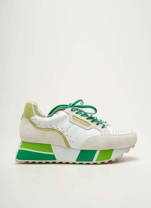 Baskets bout rond talon de 4 à 6cm vert NATHAN-BAUME femme