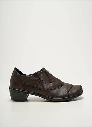 Bottines/boots matière lisse talon de 4 à 6cm marron RIEKER femme