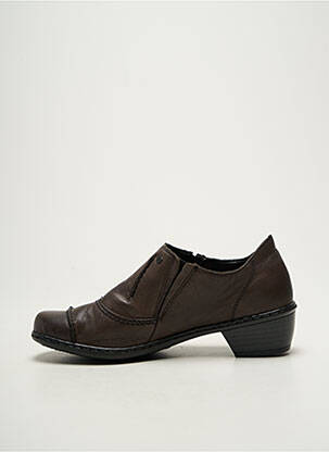 Bottines/boots matière lisse talon de 4 à 6cm marron RIEKER femme