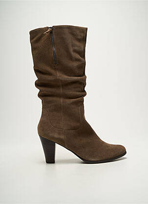 Bottes cubain talon de 7 à 9cm marron KARSTON femme