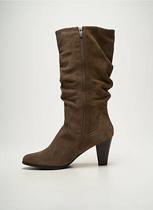 Bottes cubain talon de 7 à 9cm marron KARSTON femme