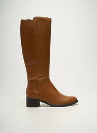 Bottes matière lisse talon de 4 à 6cm marron KARSTON femme