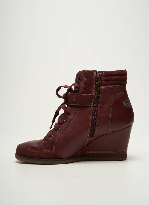 Bottines/boots matière lisse talon de 7 à 9cm violet KARSTON femme