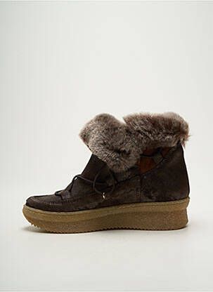 Bottines/boots bout rond talon de 4 à 6cm marron KANNA femme