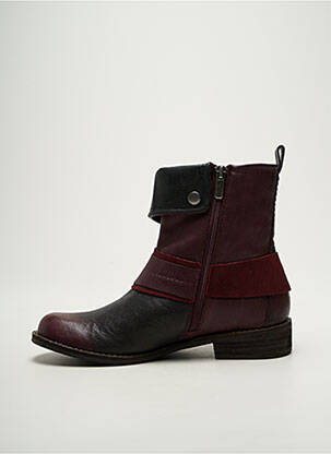 Bottines/boots matière lisse talon plat jusqu'à 3cm violet MADISON femme