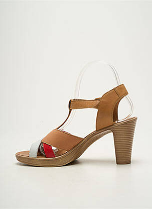 Sandales/nu pieds talon aiguille talon de 7 à 9cm rouge KARSTON femme