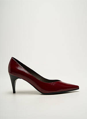 Escarpins tissage satiné talon de 7 à 9cm rouge KARSTON femme