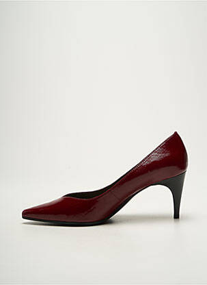 Escarpins tissage satiné talon de 7 à 9cm rouge KARSTON femme