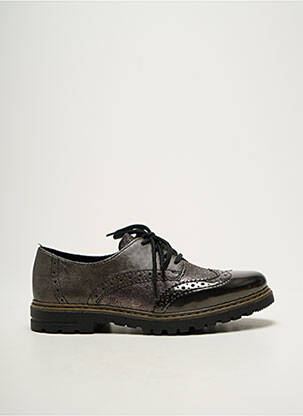 Derbies matière lisse talon plat jusqu'à 3cm gris RIEKER femme
