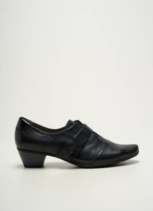 Derbies matière lisse talon de 4 à 6cm noir SWEET femme