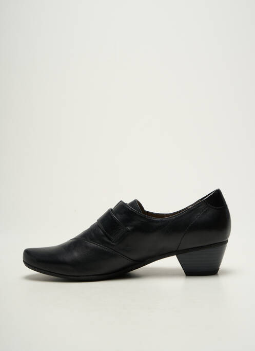 Derbies matière lisse talon de 4 à 6cm noir SWEET femme