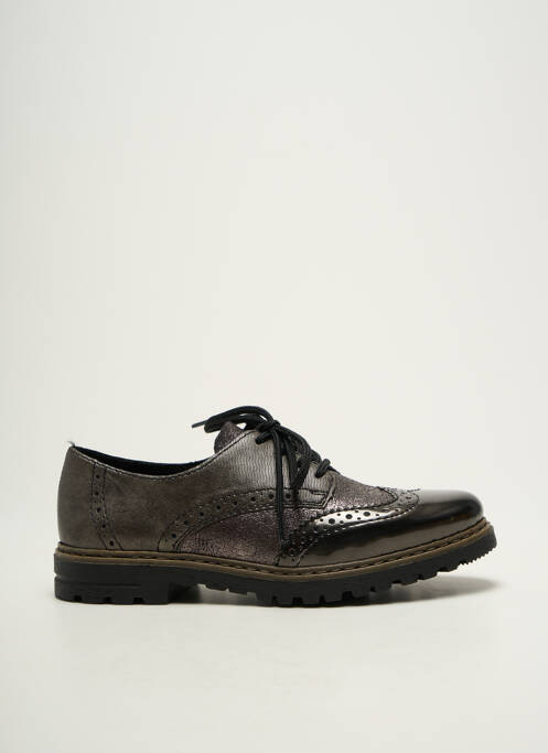 Derbies matière lisse talon plat jusqu'à 3cm gris RIEKER femme