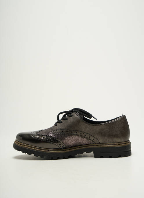 Derbies matière lisse talon plat jusqu'à 3cm gris RIEKER femme