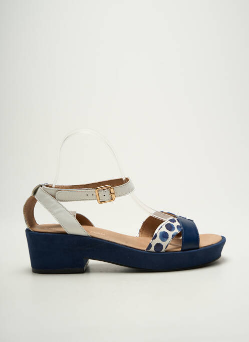 Sandales/nu pieds fermeture bride(s) talon de 4 à 6cm bleu EMILIE KARSTON femme