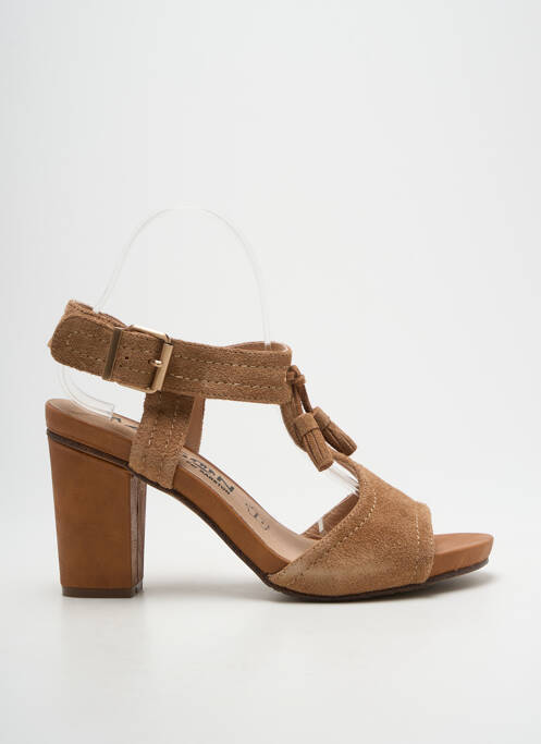 Sandales/nu pieds talon bottier talon de 7 à 9cm beige MADISON femme