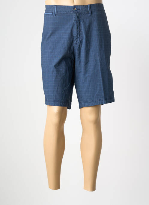 Bermuda taille à pinces taille normale bleu BUGATTI homme