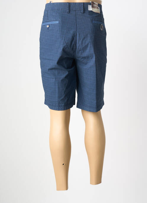 Bermuda taille à pinces taille normale bleu BUGATTI homme