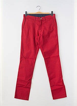 Pantalon chino tissage popeline taille normale rouge EDEN PARK homme