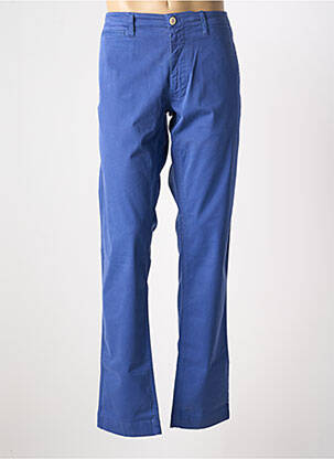 Pantalon chino tissage popeline taille normale bleu EDEN PARK homme