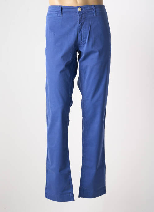 Pantalon chino tissage popeline taille normale bleu EDEN PARK homme