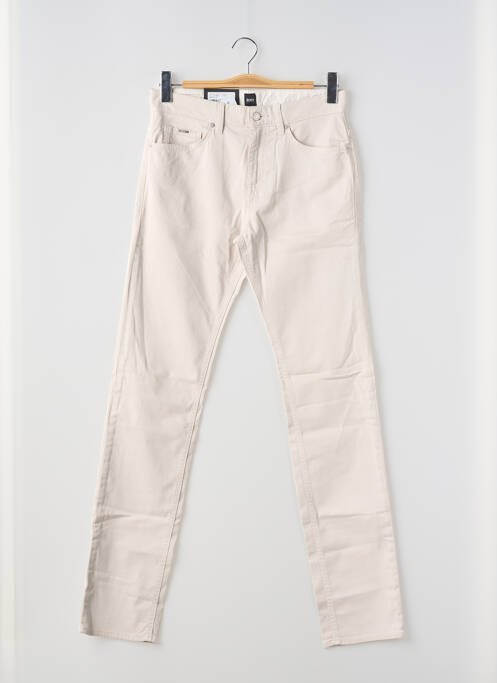 Jeans coupe slim beige HUGO BOSS pour homme