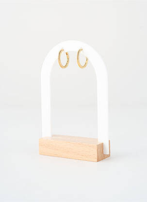 Boucles d’oreilles matériaux argent or PANDORA femme