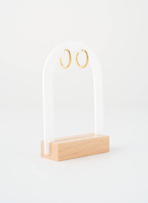 Boucles d’oreilles matériaux argent or PANDORA femme