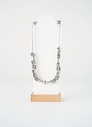 Collier fermeture fermoir clips argent PANDORA femme