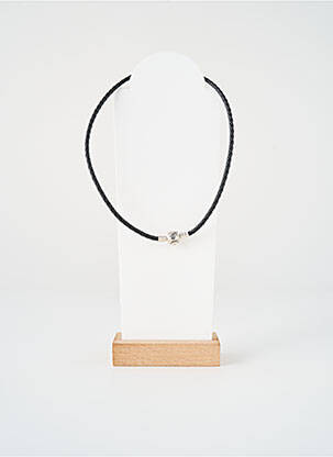 Collier fermeture fermoir clips noir PANDORA femme