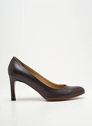 Escarpins tissage satiné talon de 7 à 9cm marron JIL SANDER femme