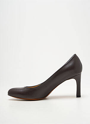 Escarpins tissage satiné talon de 7 à 9cm marron JIL SANDER femme