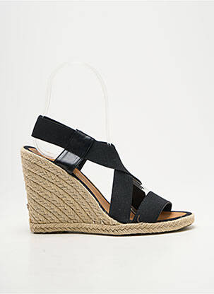 Sandales/nu pieds talon compensé talon de 7 à 9cm noir CASTELLER femme
