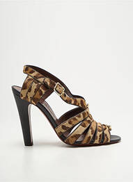Sandales/nu pieds talon aiguille talon haut de 10cm et plus marron MICHEL VIVIEN femme
