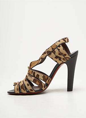 Sandales/nu pieds fermeture boucle(s) talon haut de 10cm et plus marron MICHEL VIVIEN femme
