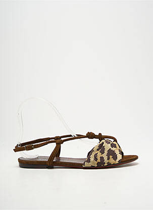 Sandales/nu pieds chiquet talon plat jusqu'à 3cm marron MICHEL VIVIEN femme