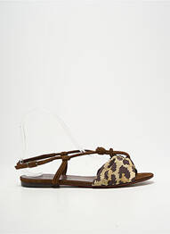 Sandales/nu pieds chiquet talon plat jusqu'à 3cm marron MICHEL VIVIEN femme