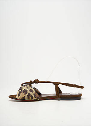 Sandales/nu pieds chiquet talon plat jusqu'à 3cm marron MICHEL VIVIEN femme