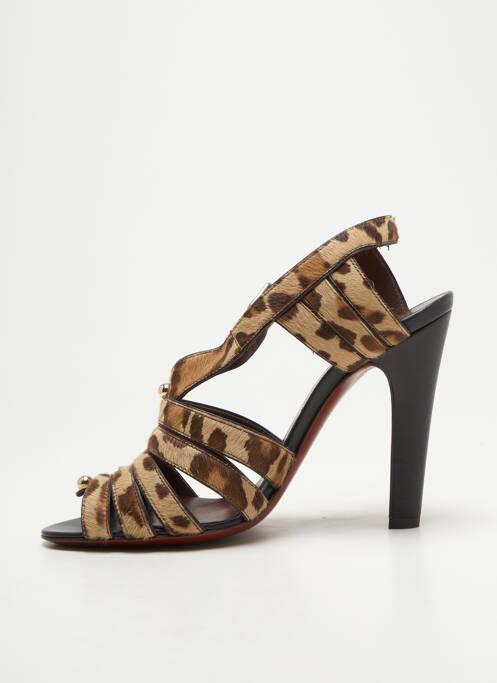 Sandales/nu pieds fermeture boucle(s) talon haut de 10cm et plus marron MICHEL VIVIEN femme