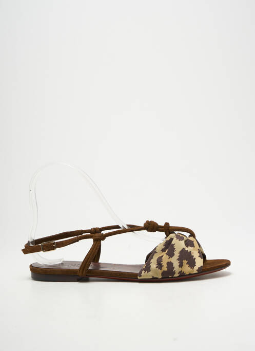 Sandales/nu pieds chiquet talon plat jusqu'à 3cm marron MICHEL VIVIEN femme