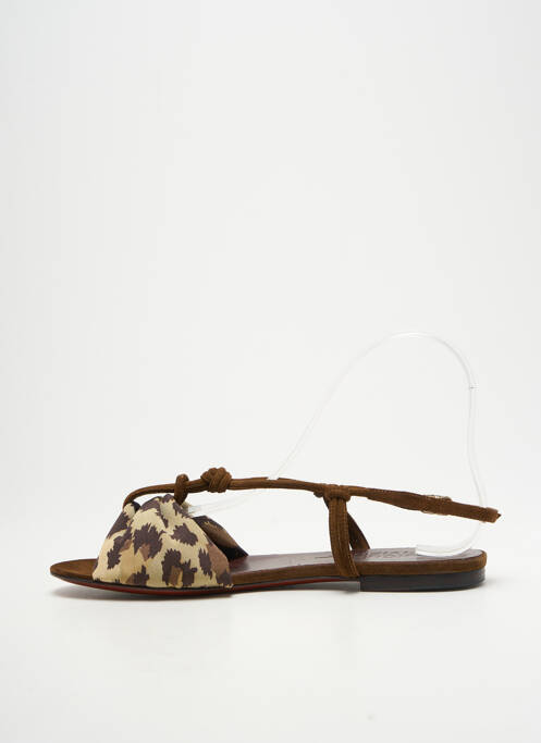 Sandales/nu pieds chiquet talon plat jusqu'à 3cm marron MICHEL VIVIEN femme
