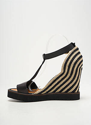 Sandales/nu pieds talon compensé talon haut de 10cm et plus noir CASTELLER femme