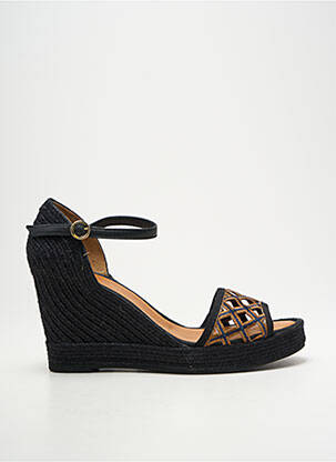 Sandales/nu pieds talon compensé talon haut de 10cm et plus noir CASTELLER femme