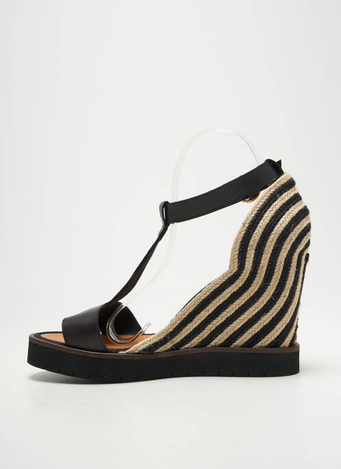 Sandales/nu pieds talon compensé talon haut de 10cm et plus noir CASTELLER femme