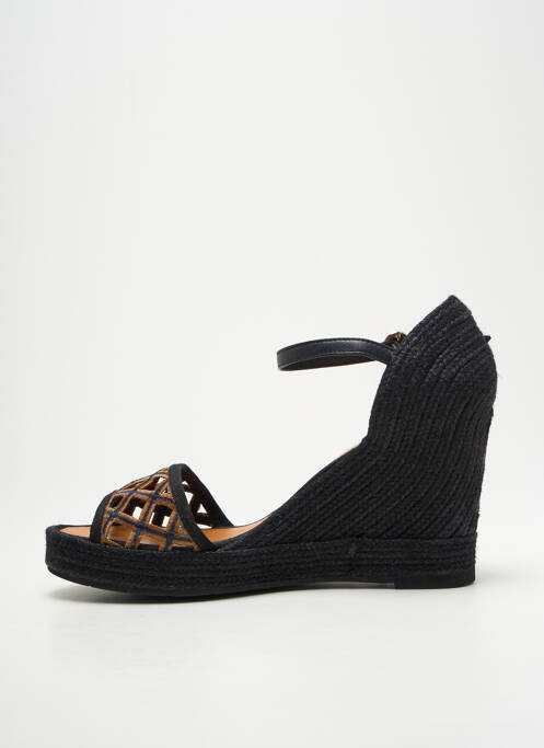 Sandales/nu pieds talon compensé talon haut de 10cm et plus noir CASTELLER femme