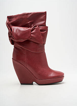 Bottines/boots tissage satiné talon haut de 10cm et plus rouge MARC BY MARC JACOBS femme