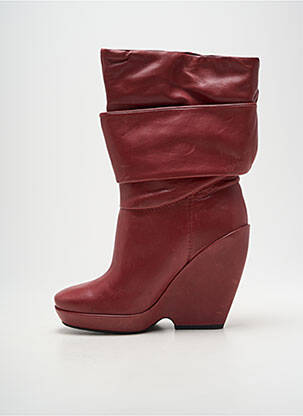 Bottines/boots tissage satiné talon haut de 10cm et plus rouge MARC BY MARC JACOBS femme